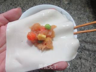 杂菜鸡肉泥大馄饨的做法步骤：7