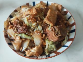 白菜豆腐烩粉条的做法