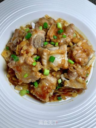 蒜蓉排骨蒸腐竹的做法步骤：14