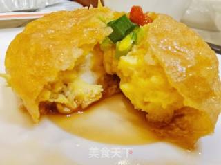 解锁油面筋的新奇吃法，一口爆浆的油面筋灌鸡蛋的做法步骤：9