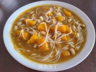 南瓜黄豆糊涂面的做法步骤：5