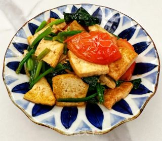 豆腐西红柿炒菠菜的做法