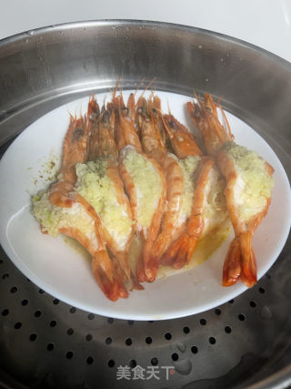 蒜茸开边虾的做法步骤：5