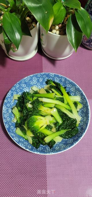 蒜片炒乌塌菜的做法步骤：8