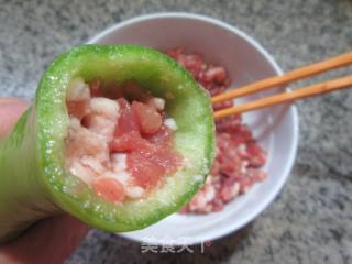 青椒塞肉的做法步骤：7