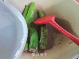 青椒塞肉的做法步骤：9