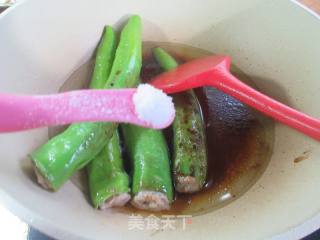 青椒塞肉的做法步骤：11