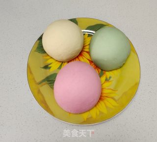 年夜饭——彩虹蒸饺的做法步骤：1