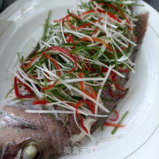 年年有余（葱油红鲷）的做法步骤：9
