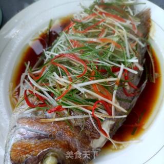 年年有余（葱油红鲷）的做法步骤：12