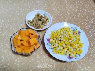 核桃南瓜玉米汁的做法步骤：1