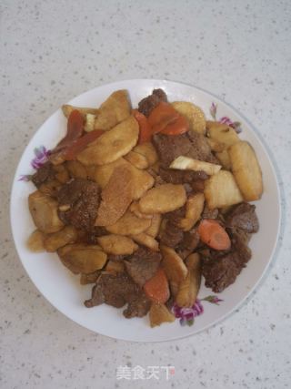 茭白炒肉的做法步骤：7
