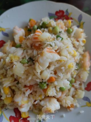 虾仁彩蔬炒饭的做法步骤：10