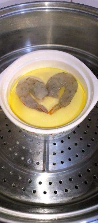 虾仁蒸蛋羹的做法步骤：5