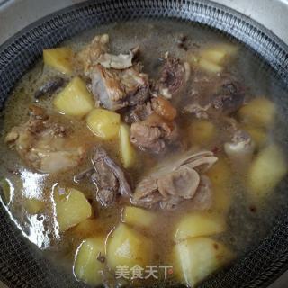 土豆粉皮炖公鸡的做法步骤：10