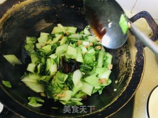 羊油滋啦炒小白菜的做法步骤：7