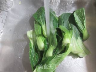 青菜饺子荞麦面的做法步骤：2