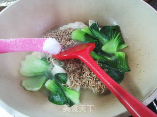 青菜饺子荞麦面的做法步骤：7