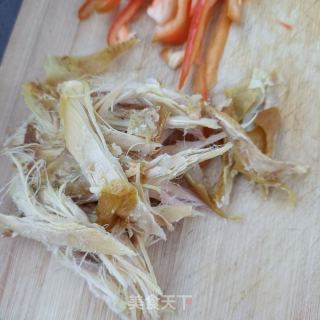 油菜炒鸡胸肉的做法步骤：4