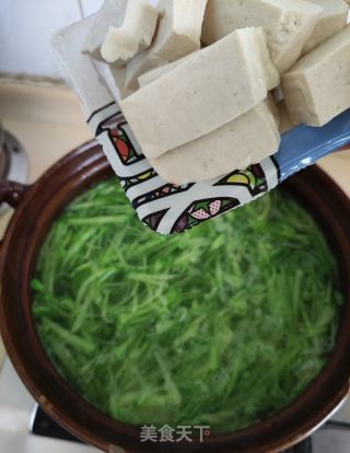 青萝卜豆腐肉末汤的做法步骤：6
