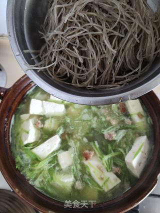 青萝卜豆腐肉末汤的做法步骤：8