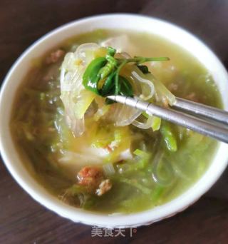 青萝卜豆腐肉末汤的做法步骤：10