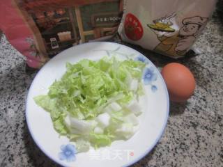 蛋花大白菜荞麦圆子的做法步骤：1