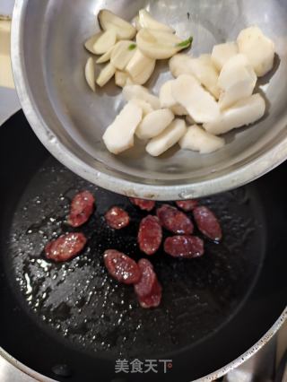 杂菜炒腊肠的做法步骤：6