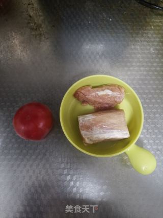 番茄肉片的做法步骤：1