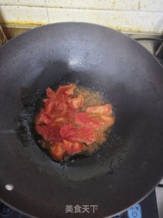 番茄肉片的做法步骤：3