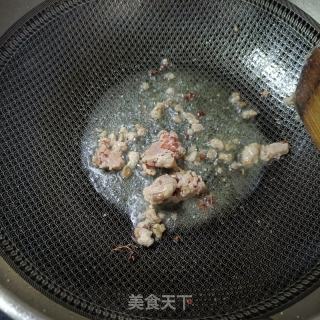 肉沫木耳炒油菜的做法步骤：6
