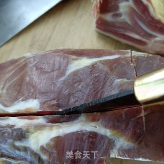 金华火腿炒莴笋的做法步骤：1