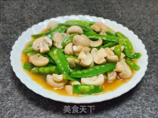 荷兰豆炒蘑菇的做法步骤：9