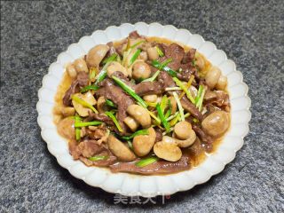 猪心炒口蘑的做法