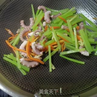 长腿蛸炒莴笋的做法步骤：12