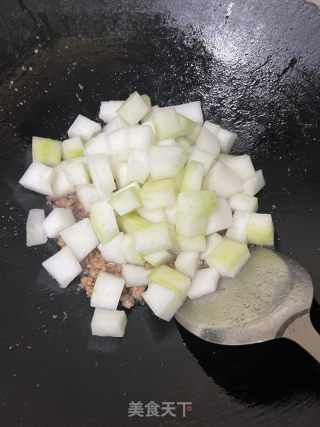 肉沫焖冬瓜的做法步骤：6