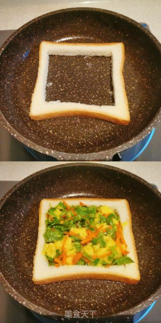 蔬菜鸡蛋土司的做法步骤：3