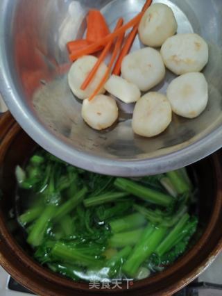 春菜马蹄肉片汤的做法步骤：7