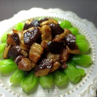 花肉香菇油菜的做法
