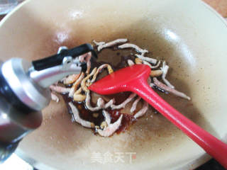 瘦肉丝白玉菇炒雷笋的做法步骤：8