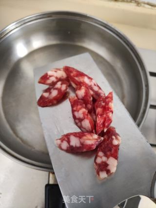 佛手瓜炒腊肠的做法步骤：6