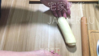 抹茶奶酥吐司，淡淡抹茶清香，口感蓬松又拉丝，奶香味十足。的做法步骤：13