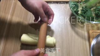 抹茶奶酥吐司，淡淡抹茶清香，口感蓬松又拉丝，奶香味十足。的做法步骤：14