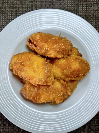 香脆芝麻炸鸡翅的做法步骤：14