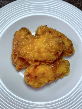 香脆芝麻炸鸡翅的做法步骤：15
