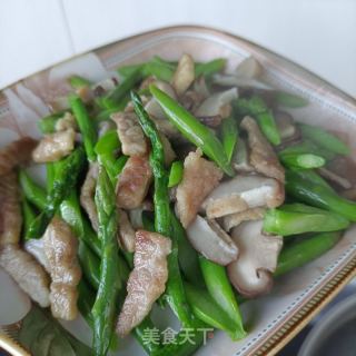 精肉香菇炒芦笋的做法步骤：14