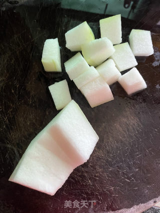 冬瓜肉沫炖粉条的做法步骤：2