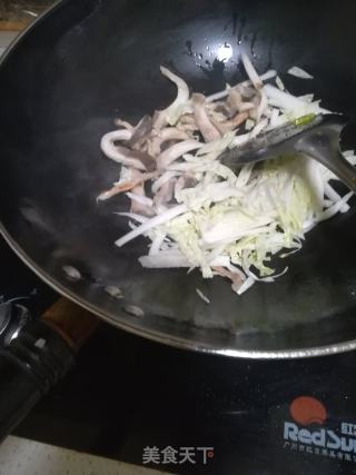牛肉沫炒蘑菇白菜的做法步骤：4