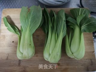 藕丸炖油菜的做法步骤：2