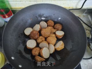 藕丸炖油菜的做法步骤：4